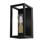 kinkiet Frame black/antic brass 1xE27