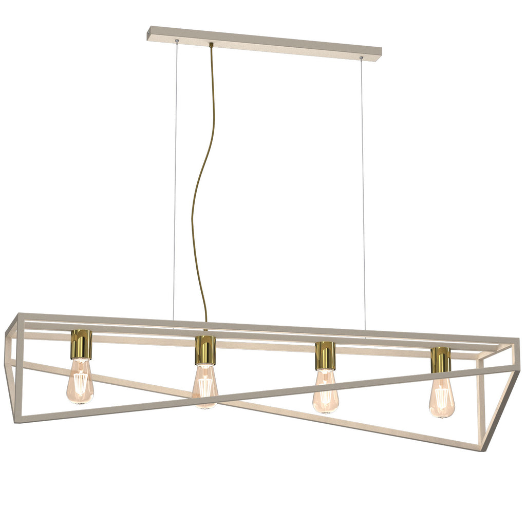 żyrandol Gote beige/gold 4xE27