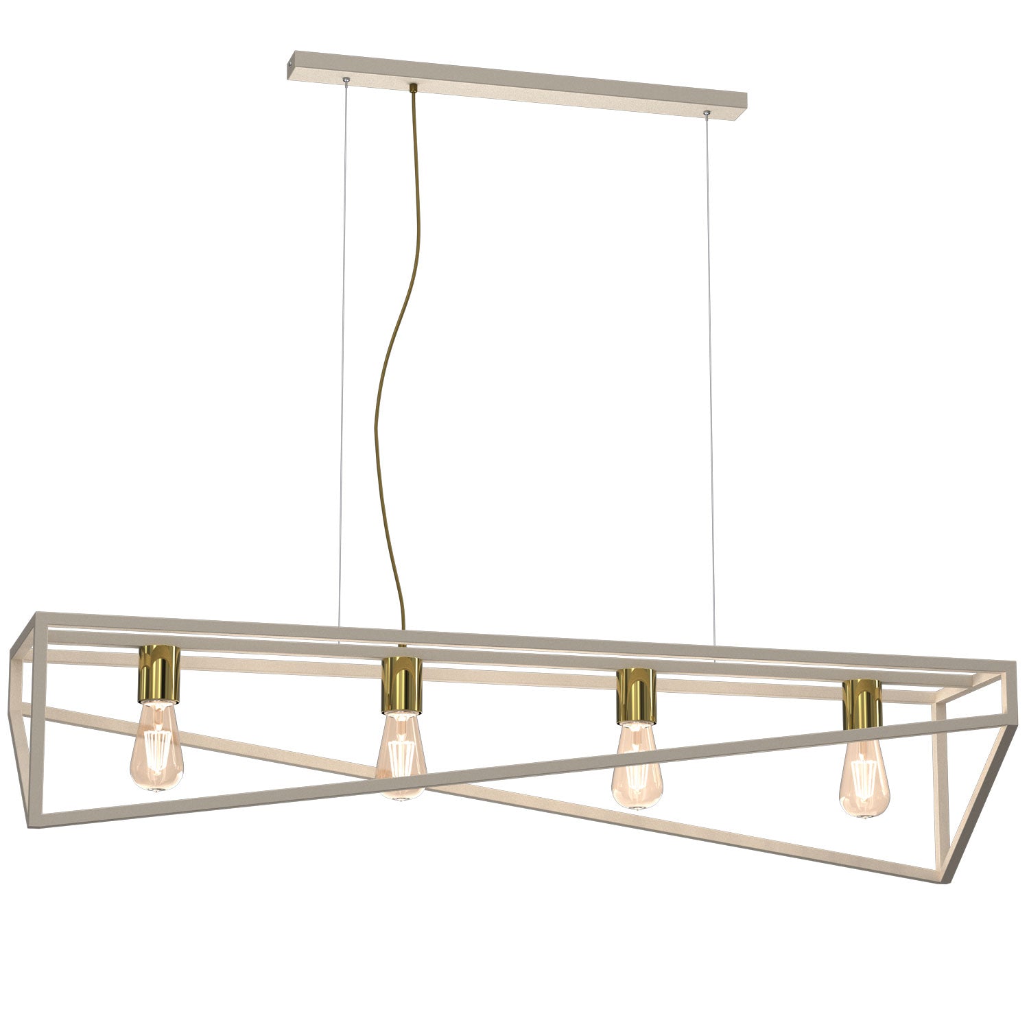 żyrandol Gote beige/gold 4xE27