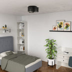 plafon Loft shade black, cylinder shade dia 180, h=150, black 3xE27