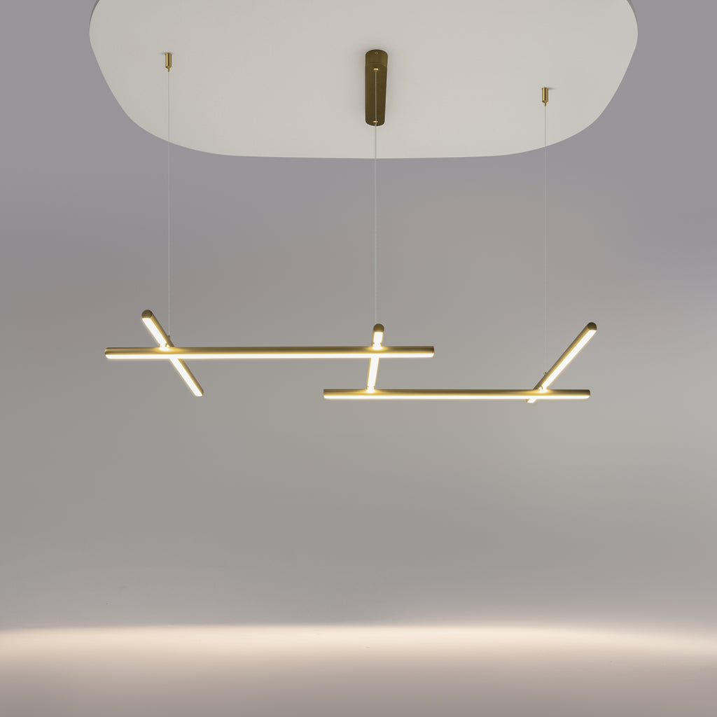 Maytoni Lampa wisząca Radiance - Aluminium - Złoty MOD278PL-L50G3K