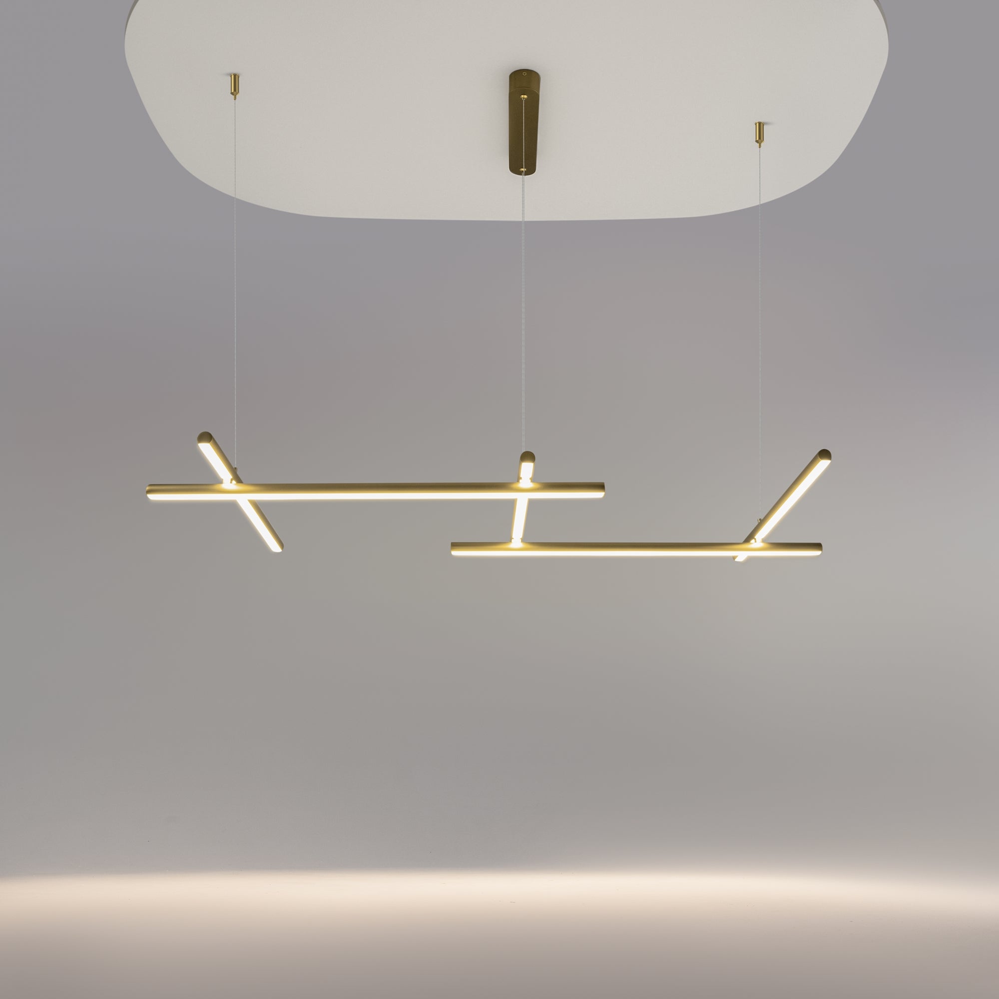 Maytoni Lampa wisząca Radiance - Aluminium - Złoty MOD278PL-L50G3K