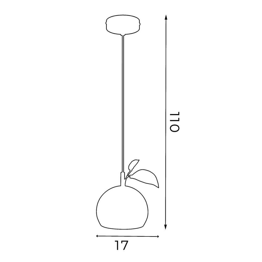 żyrandol Apple red 1xE27
