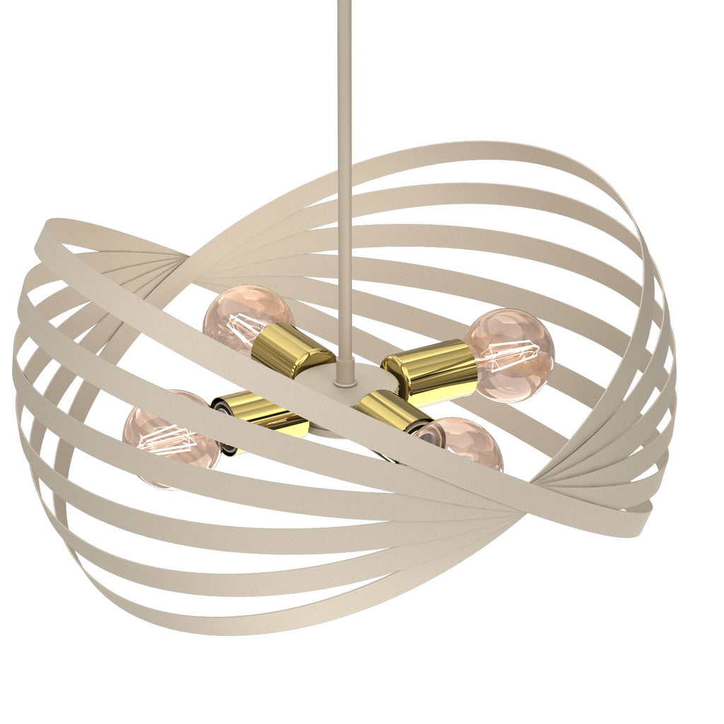 żyrandol Sparkle beige/gold 4xE27