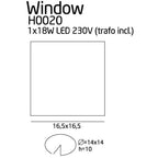 Maxlight Oprawa wpuszczana Window - Aluminium - Biały H0020
