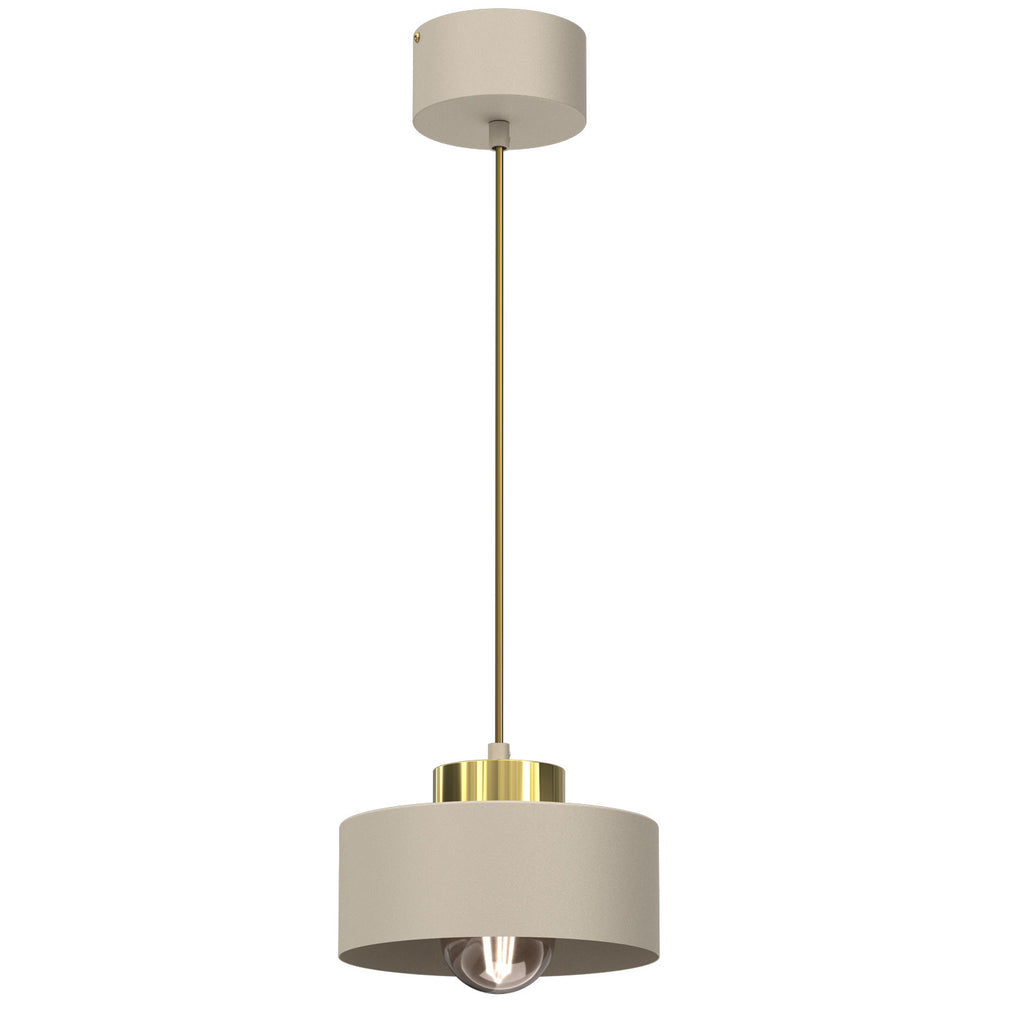 żyrandol Marti beige/gold 1xE27