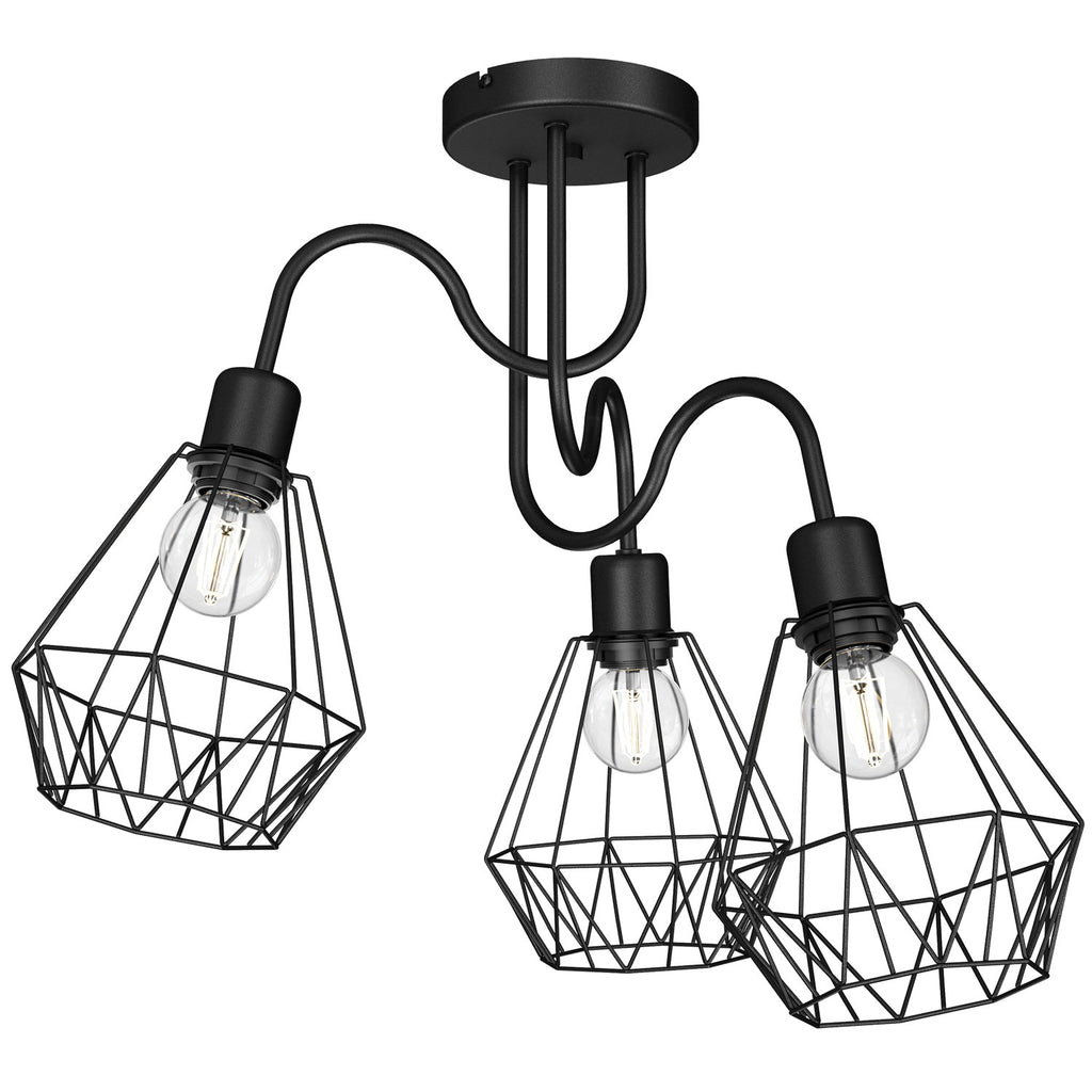 plafon Bergen black 3xE27