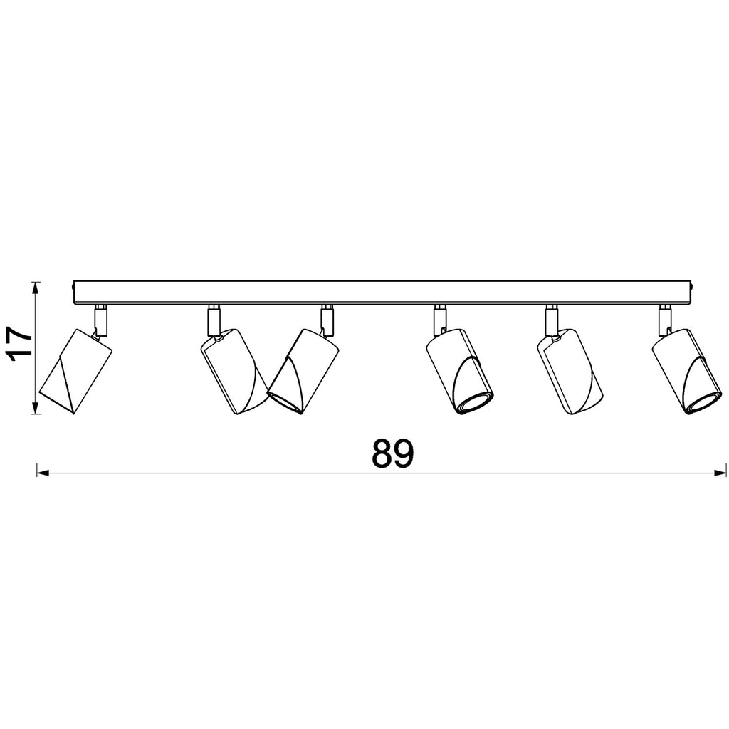 spot Shift line bar 900, black/gold 6xGU10