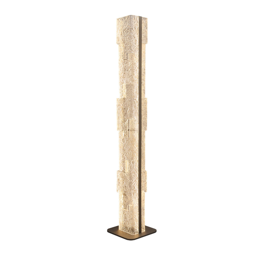 Maxlight Lampa podłogowa Everest - Aluminium + akryl - Jasny brązowy F0063