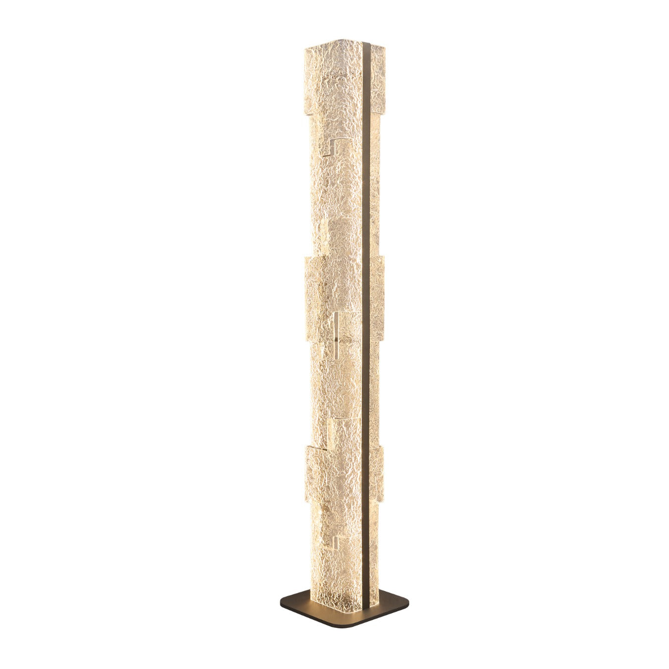 Maxlight Lampa podłogowa Everest - Aluminium + akryl - Jasny brązowy F0063