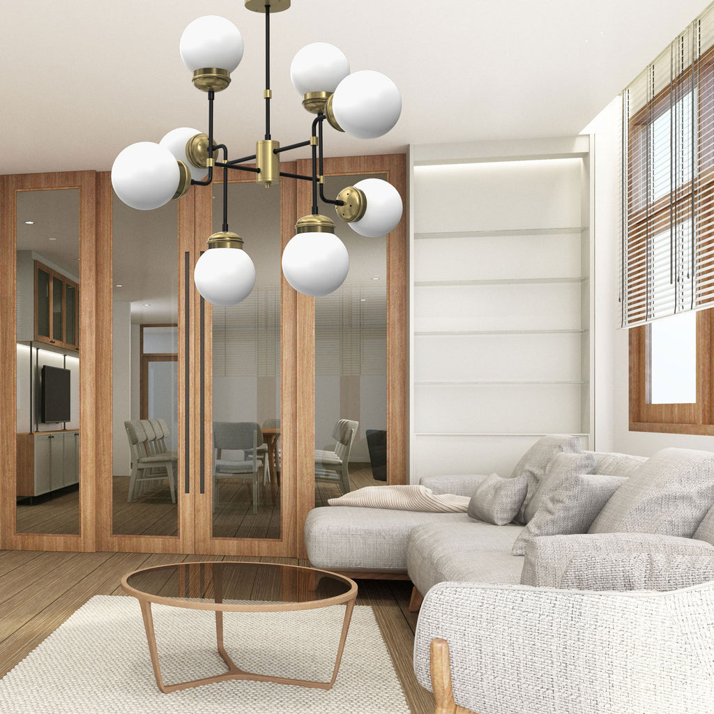 ceiling lamp Hydro opal dlass dia 160 mm 8xE27