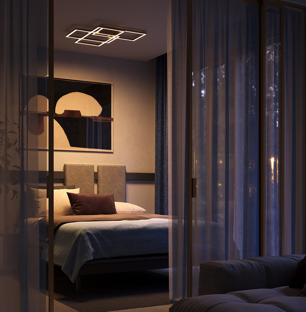 Maytoni Plafon Rida - Aluminium - Złoty MOD015CL-L80GK