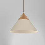 żyrandol Single beige/natural wood 1xE27 (Ceryfikat FSC 100%, SGSCH-COC-070615)