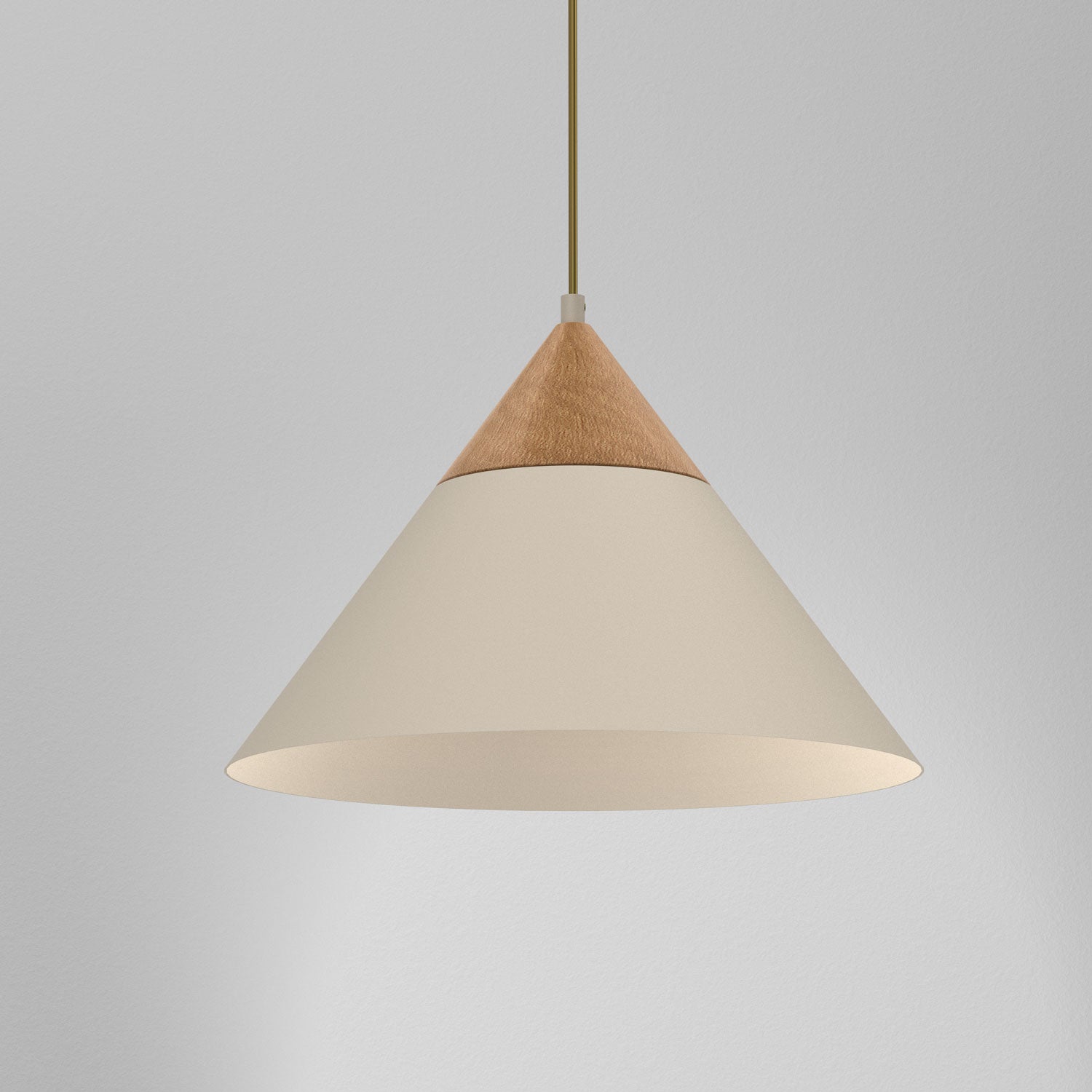 żyrandol Single beige/natural wood 1xE27 (Ceryfikat FSC 100%, SGSCH-COC-070615)