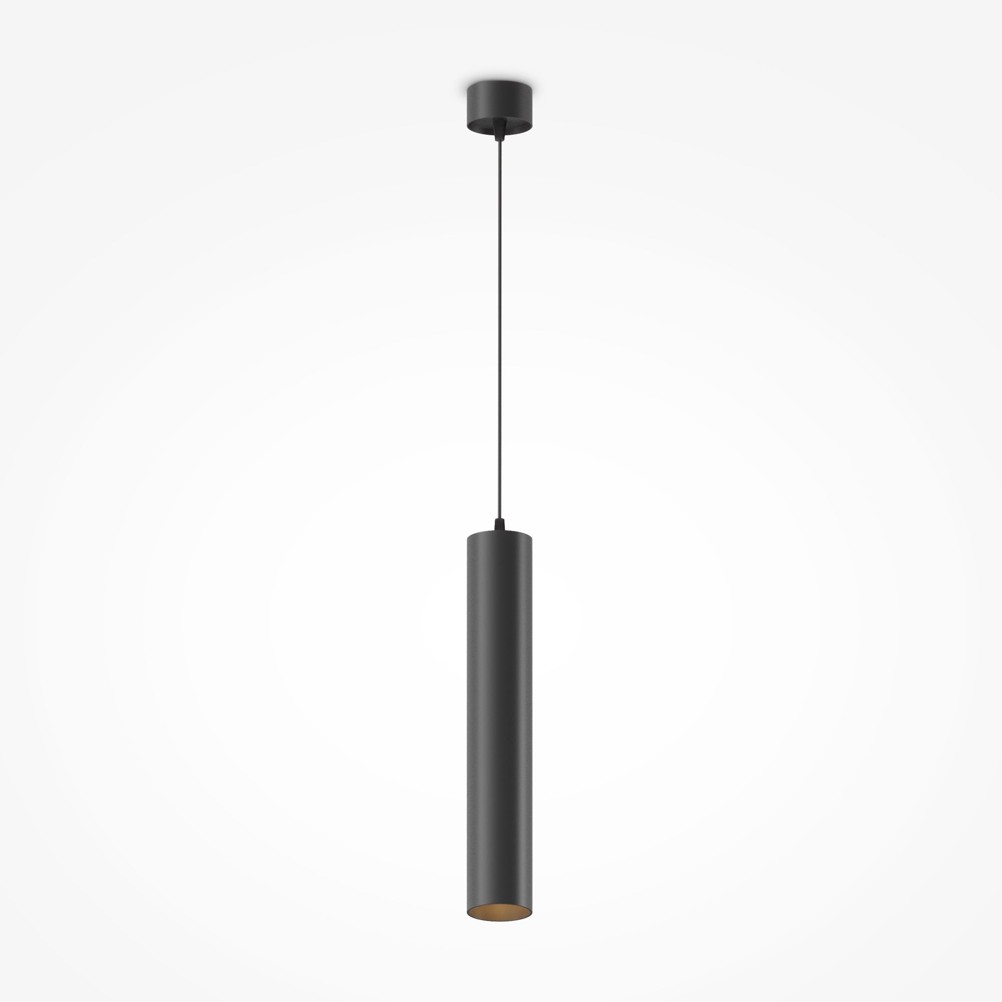 Maytoni Lampa wisząca Focus LED - Aluminium - Czarny P072PL-L12B3K-1