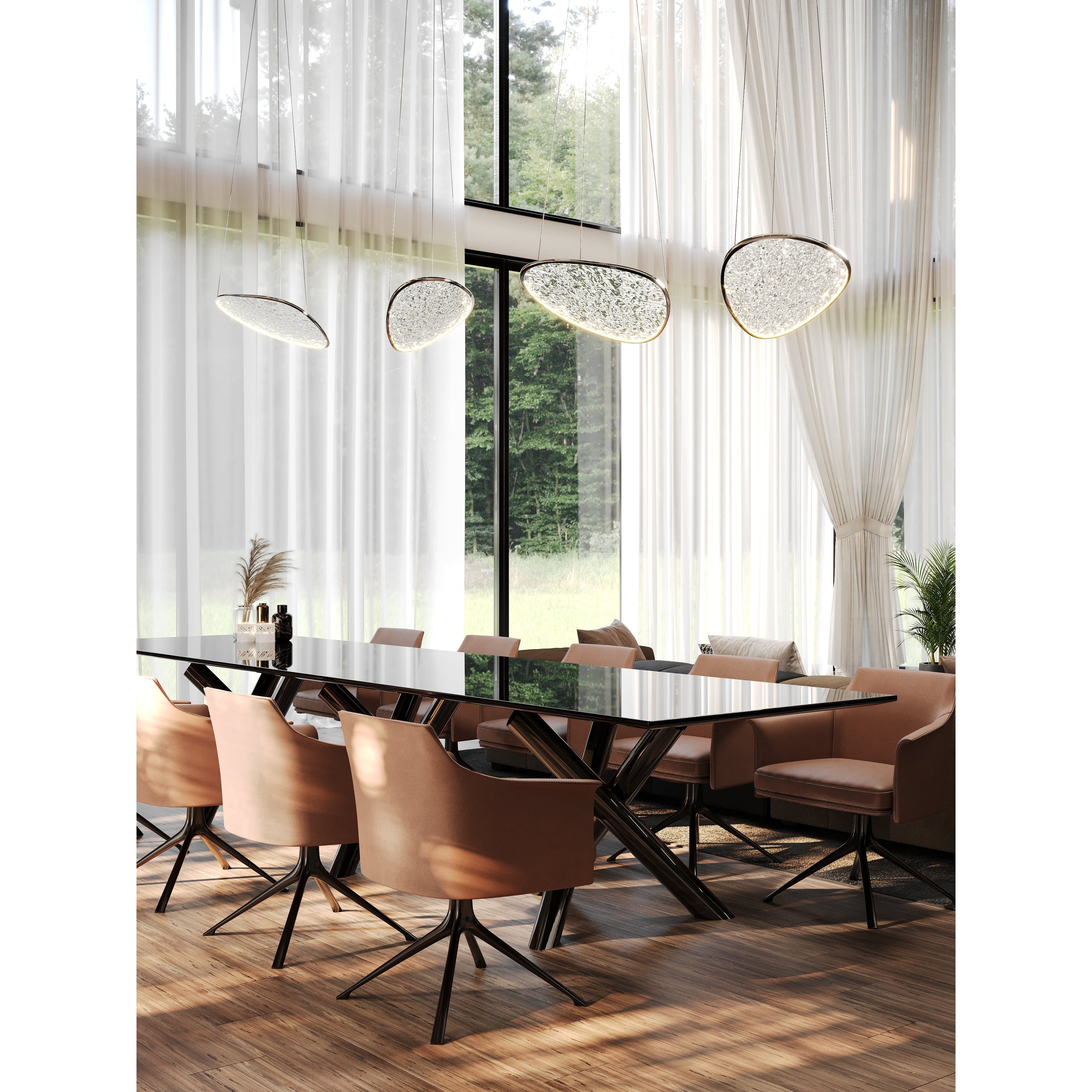 Maxlight Lampa wisząca Empire 17W - Metal + akryl - Chrom P0636D