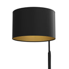 lampa podł. Arden ramię, black, cylinder shade dia 400, h 250 black/gold 1xE27