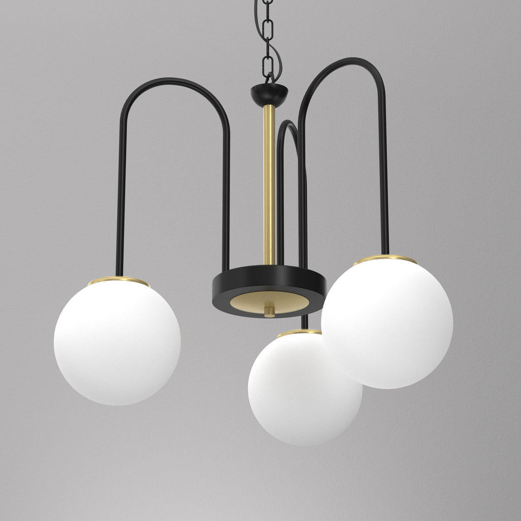 żyrandol Cambridge (glass 2815) black/brass 3xE14