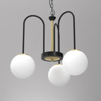 żyrandol Cambridge (glass 2815) black/brass 3xE14