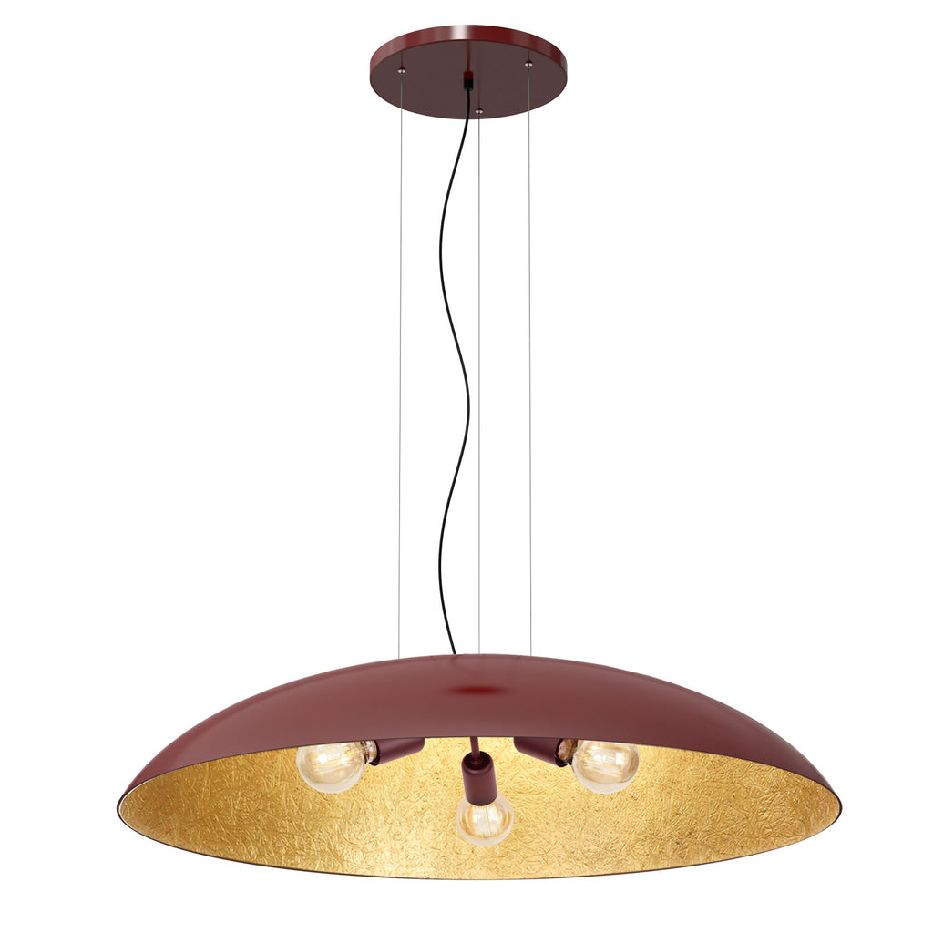żyrandol Compo flat (dia 1000) burgundy/gold 1xE27