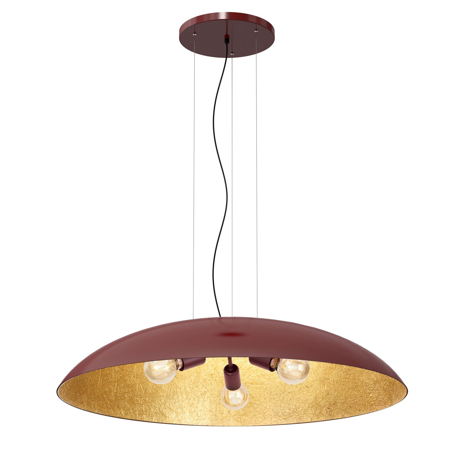 żyrandol Compo flat (dia 1000) burgundy/gold 1xE27