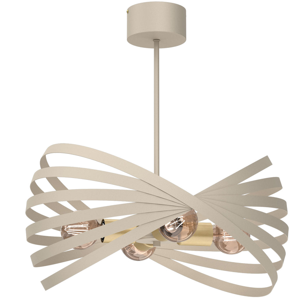 żyrandol Sparkle beige/gold 4xE27