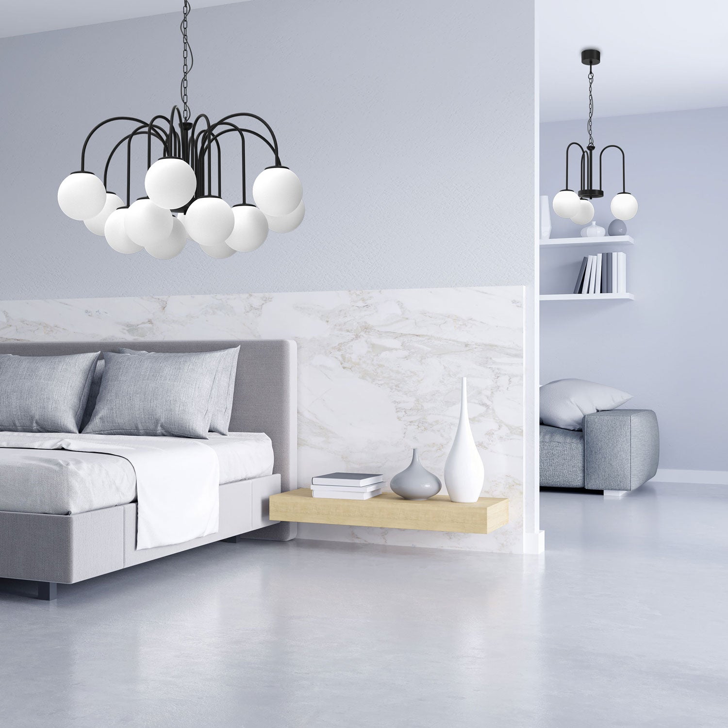 żyrandol Cambridge (glass 2815) black 3xE14