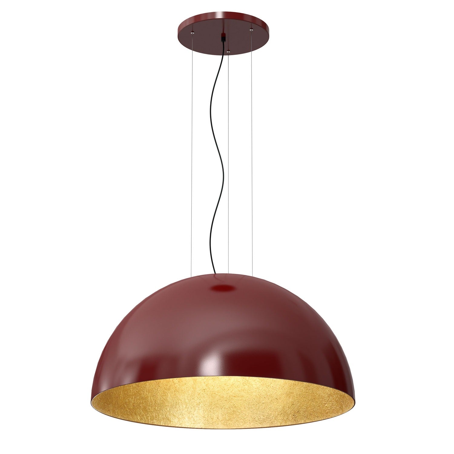 żyrandol Compo 1/2 bool ( dia 800) burgundy/gold 1xE27