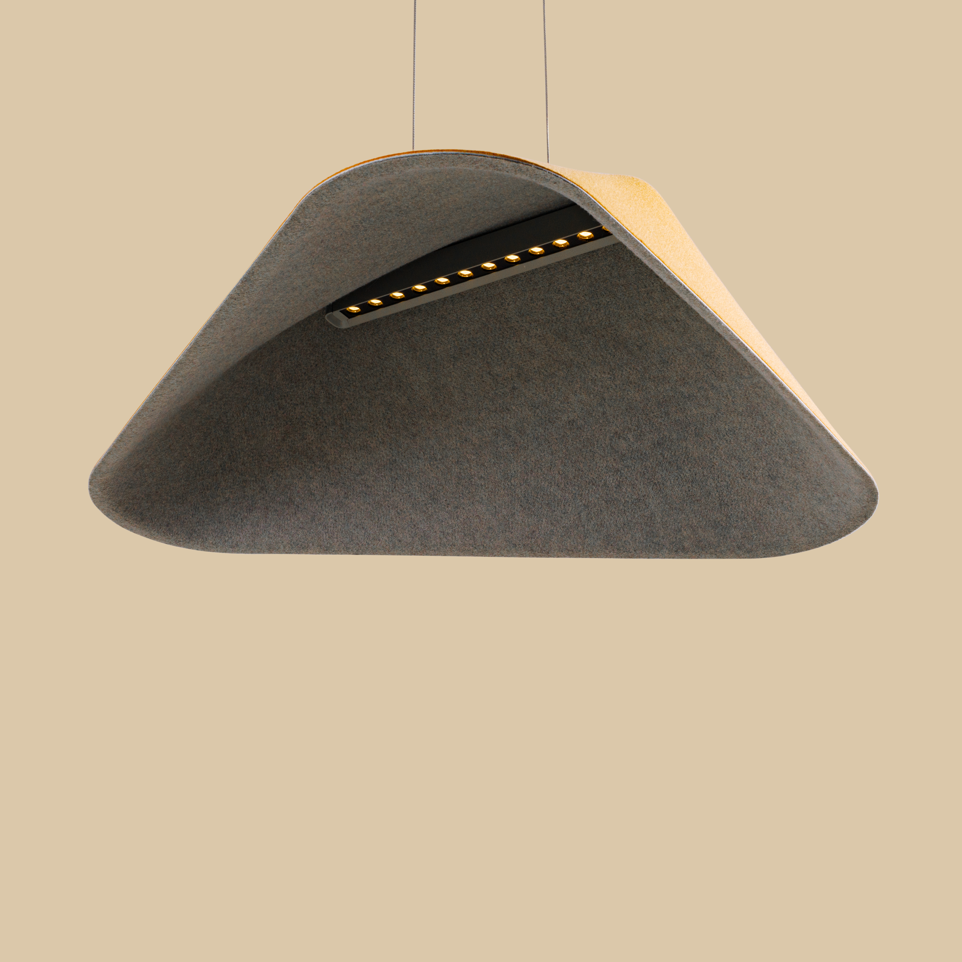 Maxlight Lampa wisząca Carbon - Filc - Żółty + szary P0569