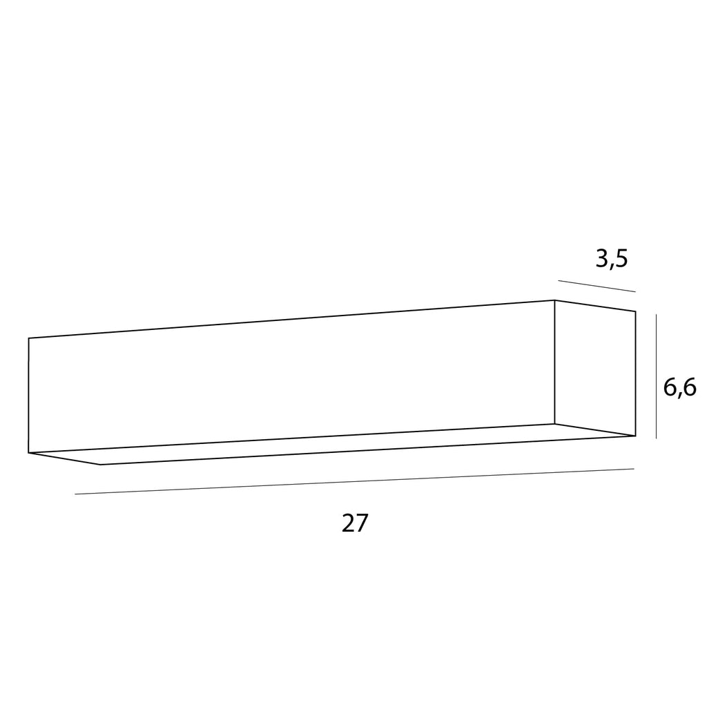 Maxlight Oprawa natynkowa X-line 14W - Aluminium - Biały C0254