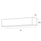 Maxlight Oprawa natynkowa X-line 14W - Aluminium - Biały C0254