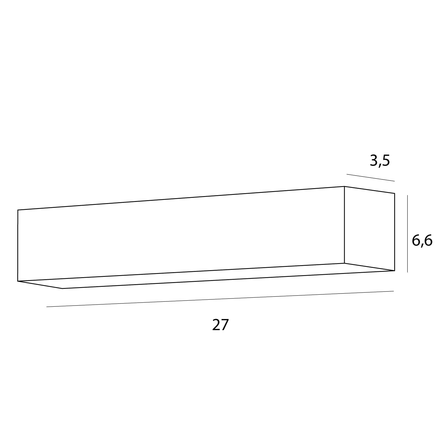 Maxlight Oprawa natynkowa X-line 14W - Aluminium - Biały C0254