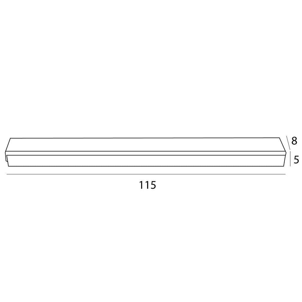 Maxlight Oprawa natynkowa Flex 115 cm - Aluminium - Czarny C0258