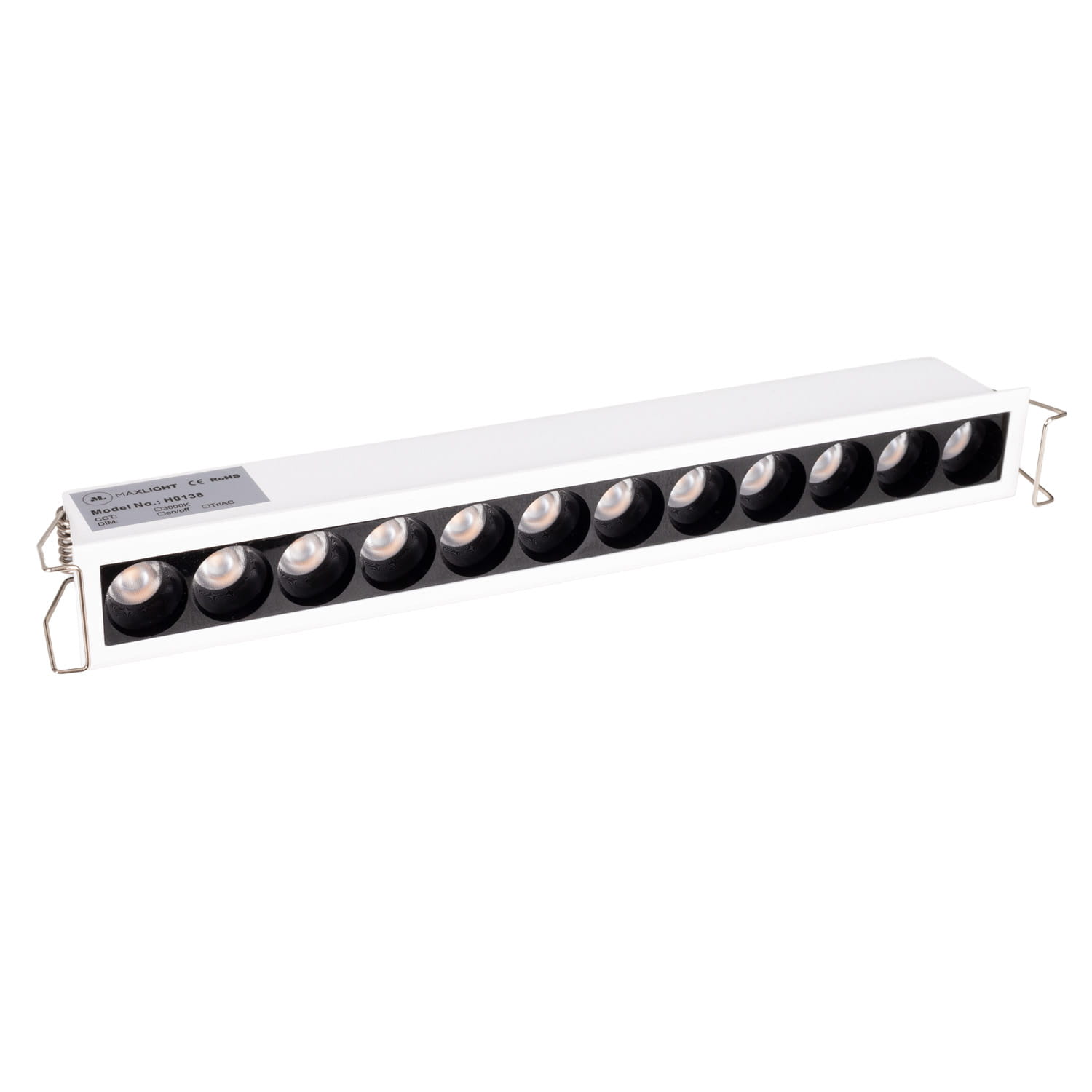 Maxlight Oprawa wpuszczana X-line, do skompletowania z zasilaczem HT0138 - Aluminium - Biały + czarny H0138
