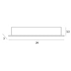 Maxlight Oprawa wpuszczana X-line, do skompletowania z zasilaczem HT0138 - Aluminium - Biały + czarny H0138