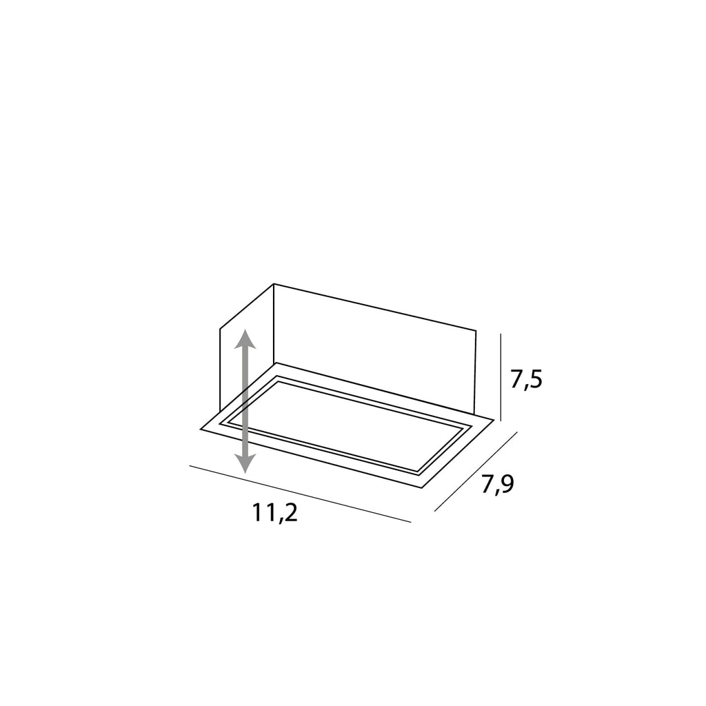 Maxlight Oprawa wpuszczana Modular, do skompletowania z modułem HM180 i zasilaczem HT180 - Metal - Biały H180.02