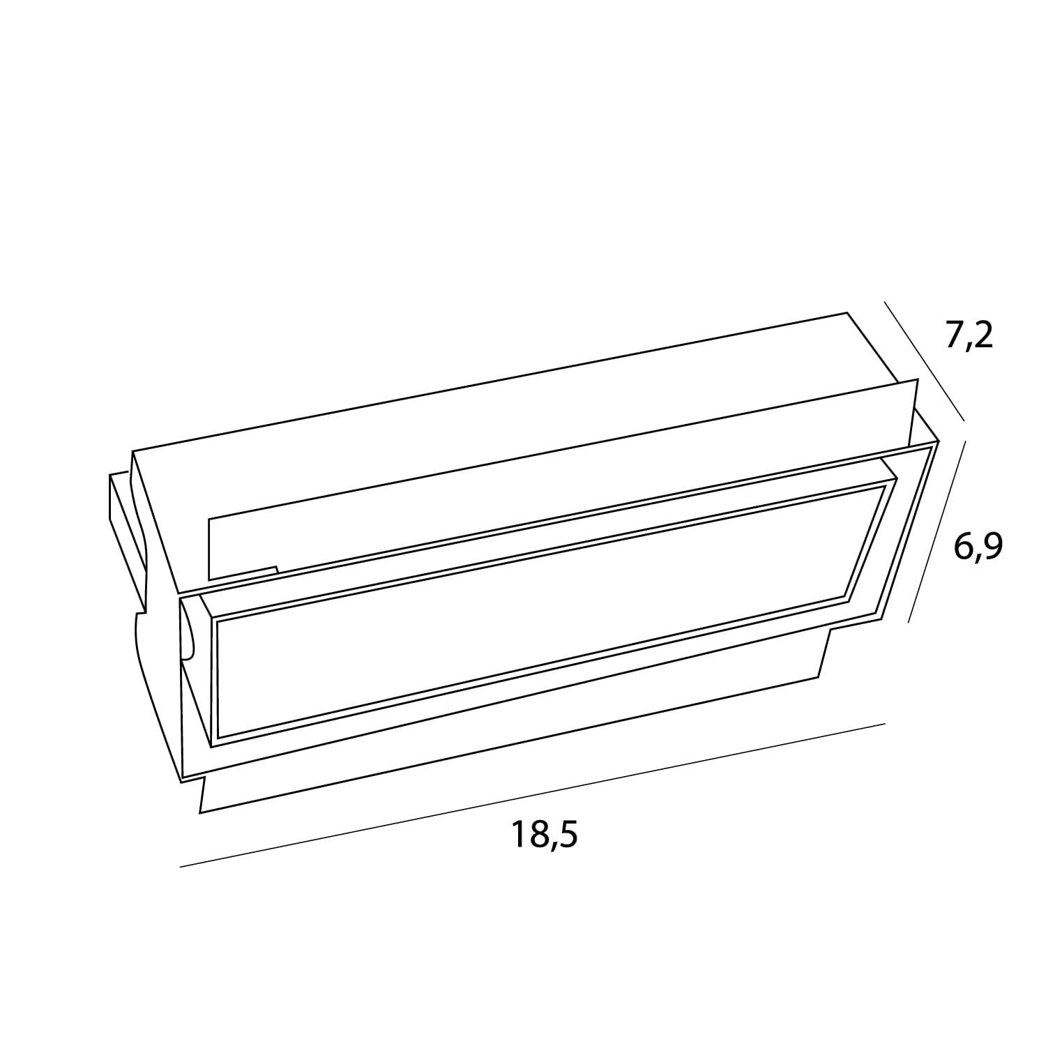 Maxlight Oprawa wpuszczana Modular, do skompletowania z modułem HM180 i zasilaczem HT180 - Metal - Biały H180.08
