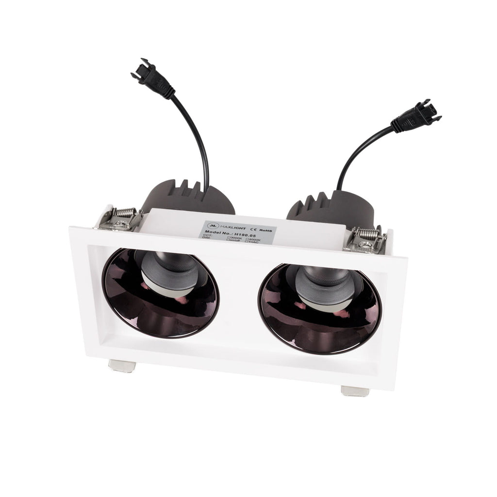 Maxlight Oprawa wpuszczana Spilio, do skompletowania z modułem HM190 i zasilaczem HT190 - Aluminium - Biały H190.05
