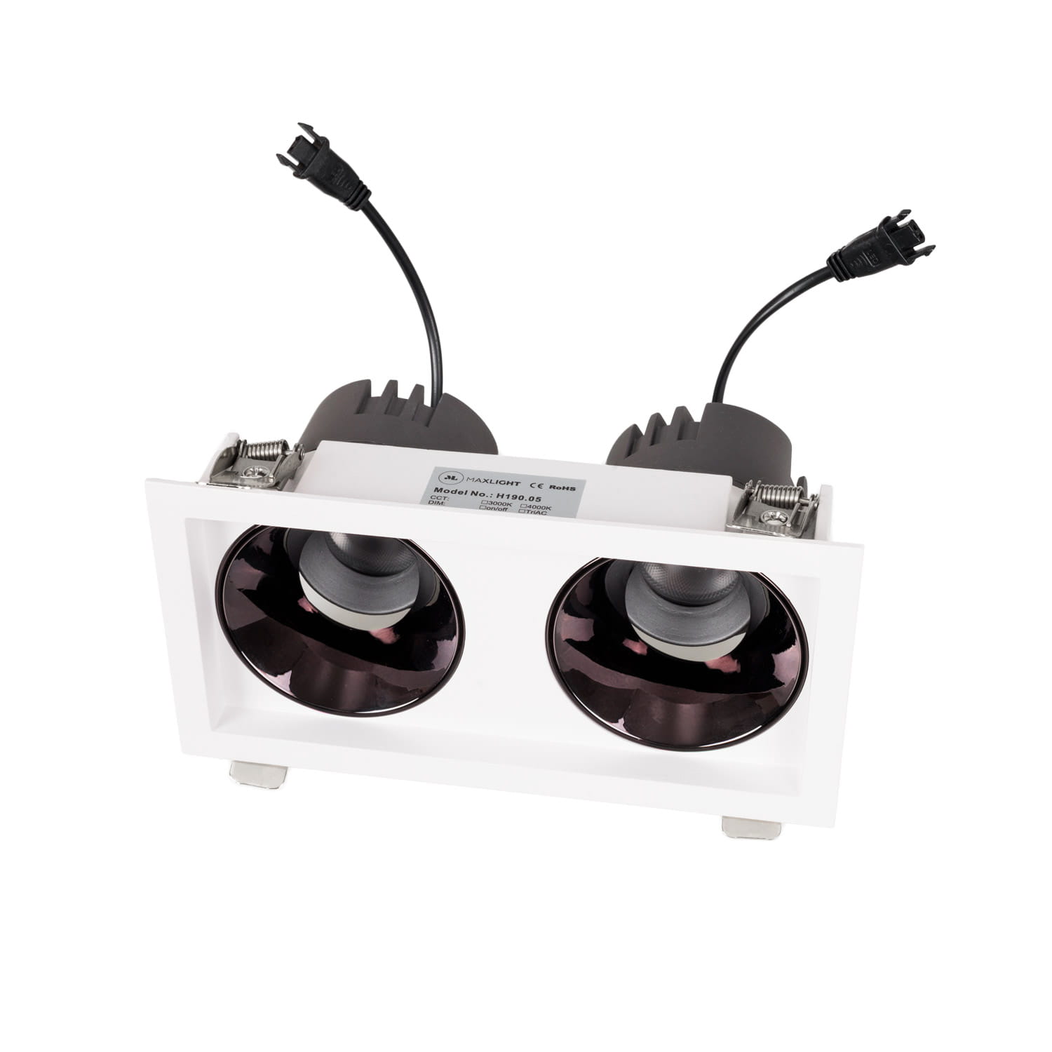Maxlight Oprawa wpuszczana Spilio, do skompletowania z modułem HM190 i zasilaczem HT190 - Aluminium - Biały H190.05