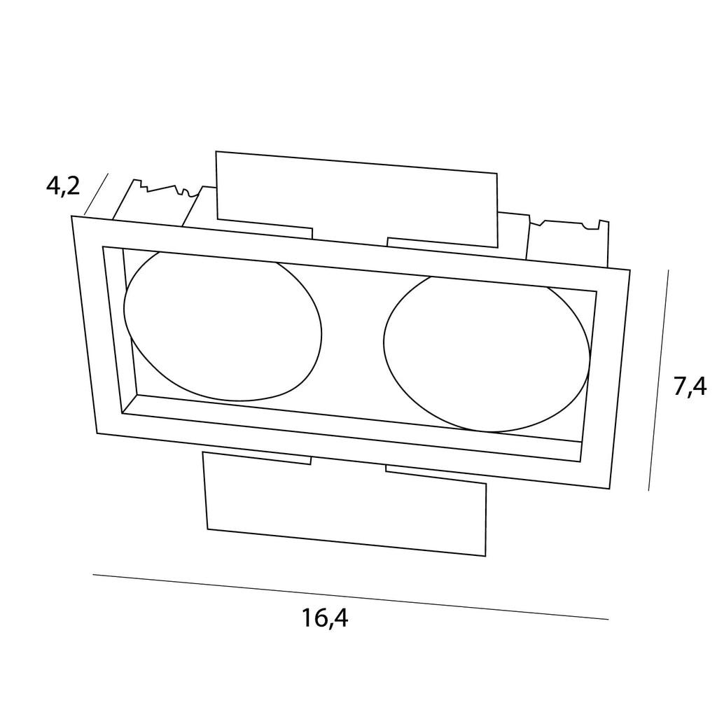 Maxlight Oprawa wpuszczana Spilio, do skompletowania z modułem HM190 i zasilaczem HT190 - Aluminium - Biały H190.06