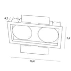 Maxlight Oprawa wpuszczana Spilio, do skompletowania z modułem HM190 i zasilaczem HT190 - Aluminium - Biały H190.06