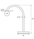 Maxlight Lampa stołowa Enigma - Metal + szkło - Czerwony T0060