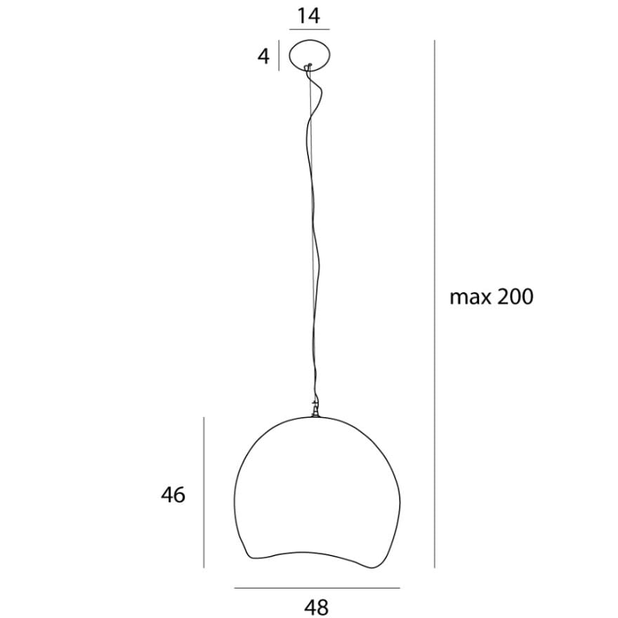Maxlight Lampa wisząca Pierre 48cm - Źywica - Biały P0533