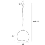 Maxlight Lampa wisząca Pierre 48cm - Źywica - Biały P0533