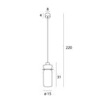 Maxlight Lampa wisząca Signature B - Metal + szkło - Mosiądz + szkło bursztynowe P0602