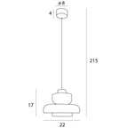 Maxlight Lampa wisząca Signature C - Metal + szkło - Mosiądz + szkło bursztynowe P0603