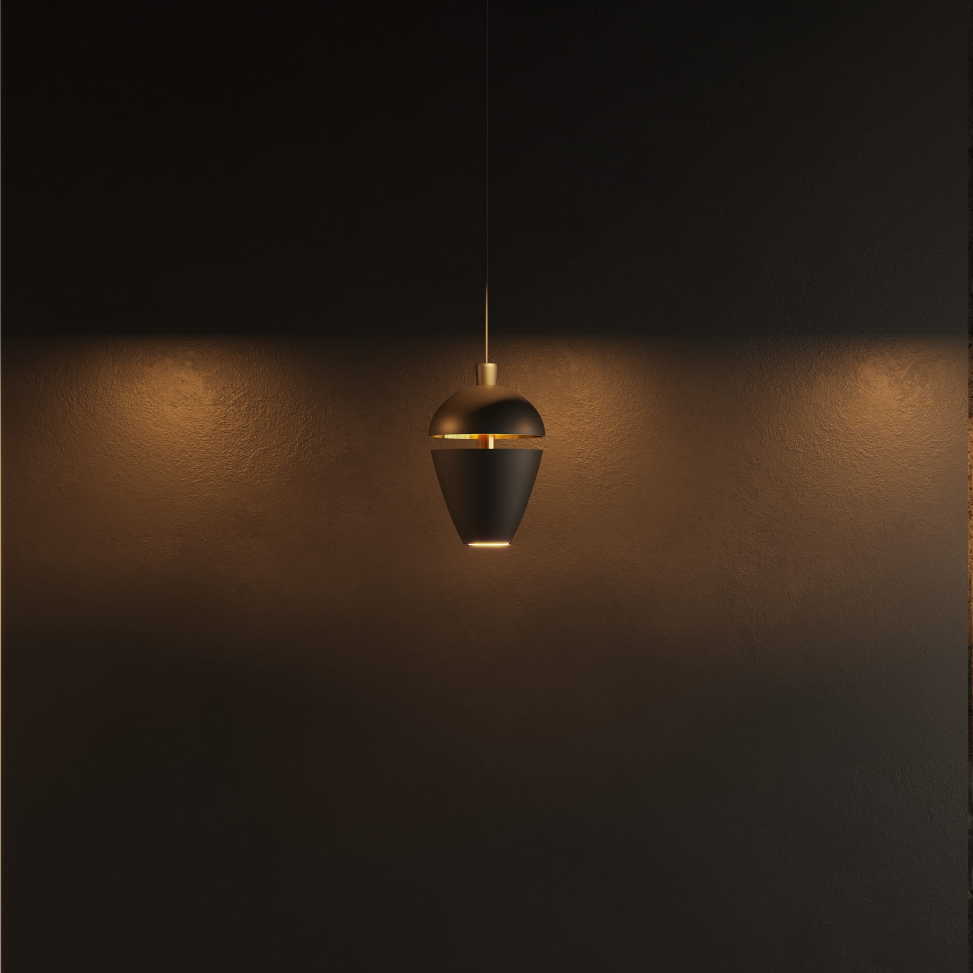 Maxlight Lampa wisząca Cometshine - Aluminium + akryl - Czarny + złoty P0471