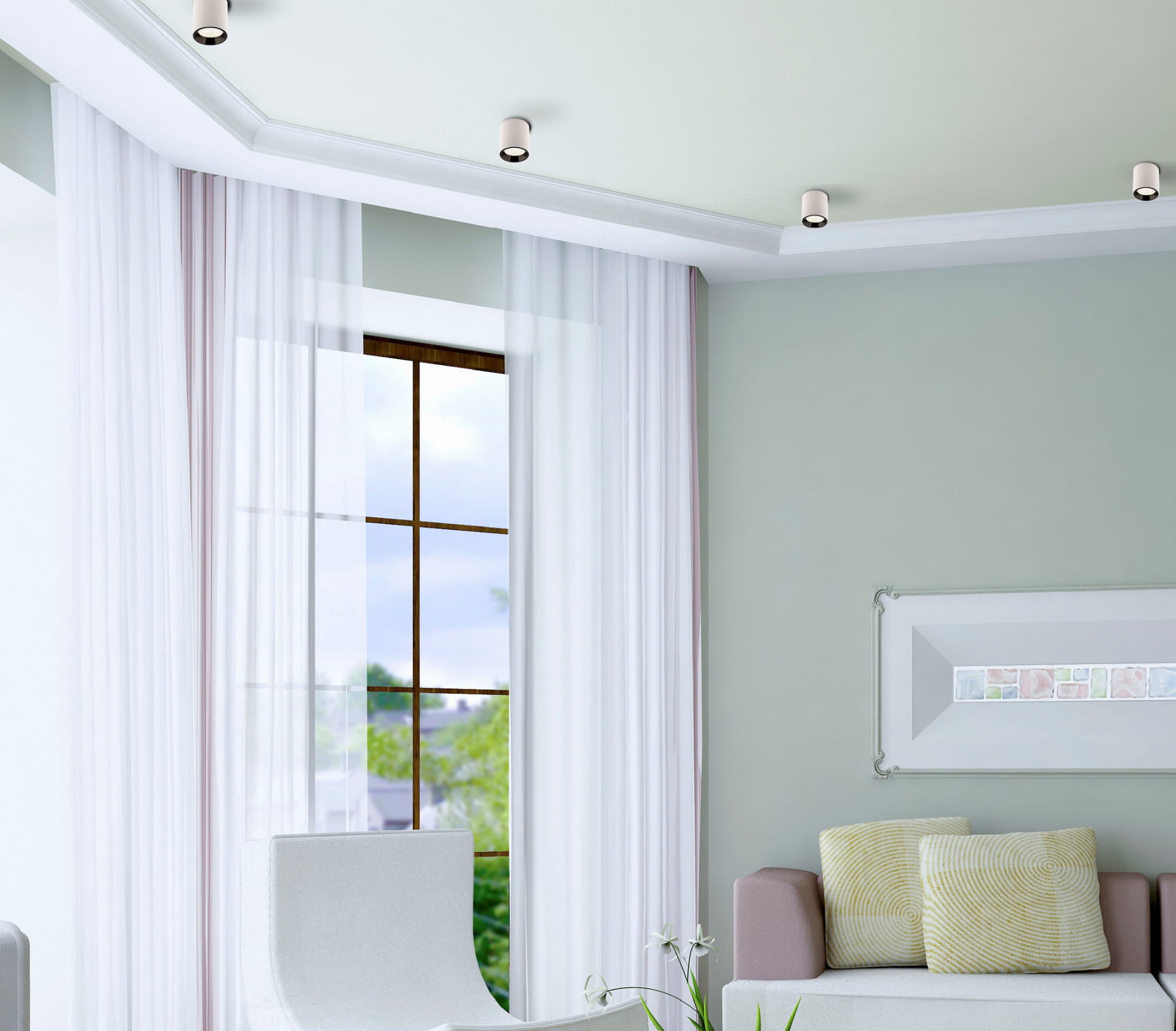 Maxlight Oprawa natynkowa Tub + Pierścień ozdobny RC0155/C0156 - Metal - Biały C0155