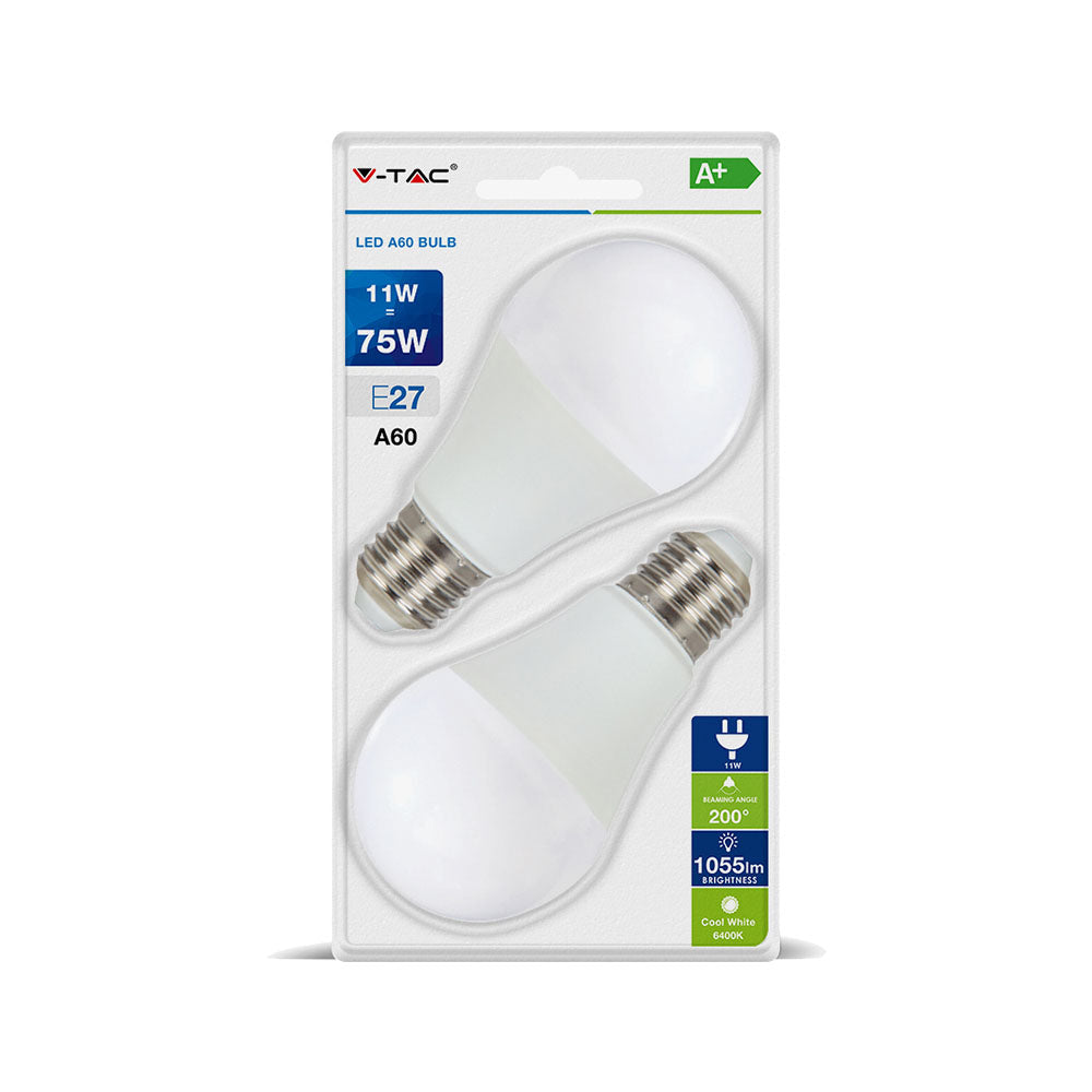 11W A60 Żarówka LED / Barwa:2700K / Blister 2 szt. / Trzonek E27