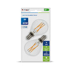 4W Żarówka LED P45 Filament / Klosz Transparentny / Barwa:2700K / Trzonek:E14 / Opk. Blister